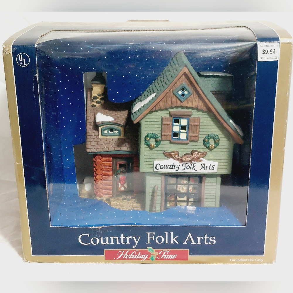 Holiday Time Country Folk Arts Lighted Christmas Winter Village Building